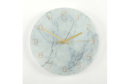 Wandklok Grijs Marmer