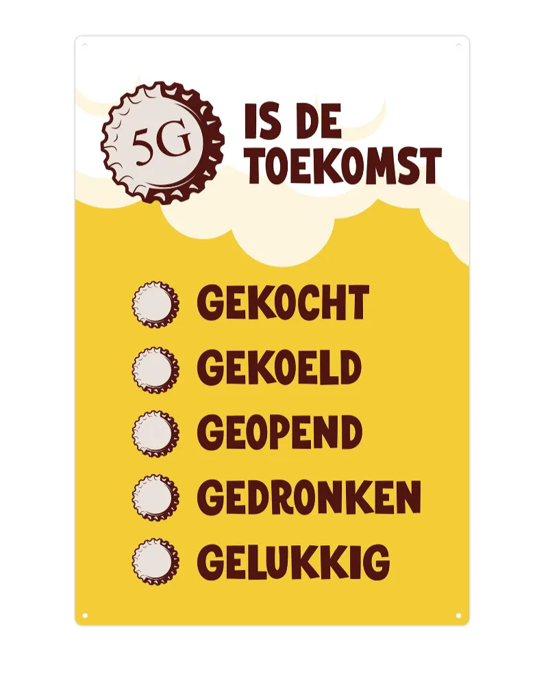 grappig decoratiebord 5g is de toekomst voor bar of mancave