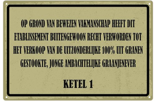 Decoratiebord - Op grond van bewezen vakmanschap