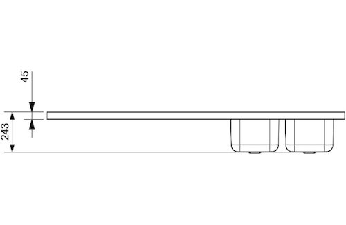 Reginox Tapblad 1800x500 mm Rechts - Afbeelding 3