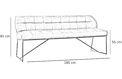 Eetkamerbank Sabana Polyester - Afbeelding 5