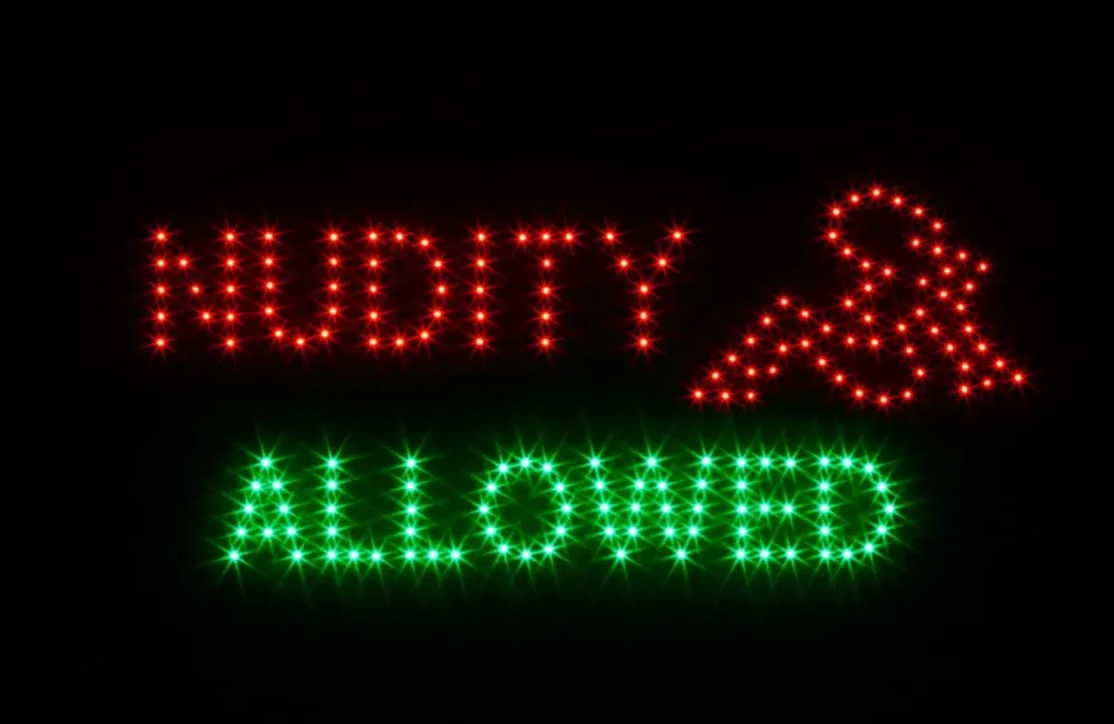 Led Lamp - Nudity Allowed (Bewegend) - Afbeelding 2